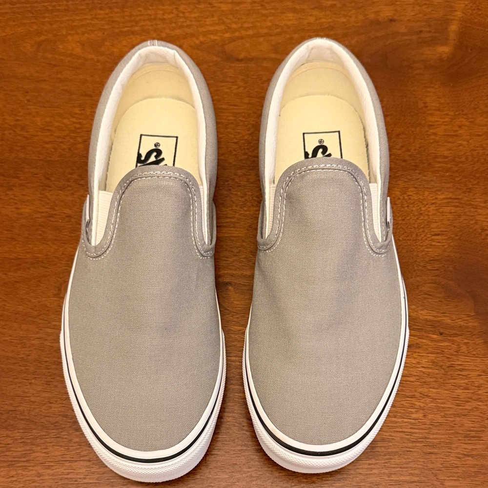 Vans Gray Classic Slip-Ons